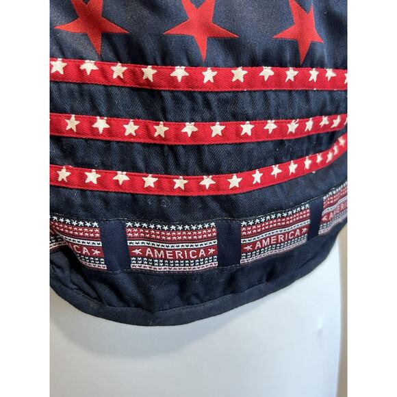 Tantrums XL Vest America Flag Star Buttons Red White Blue USA Patriot FLAW - Picture 6 of 6